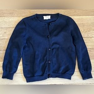 Crewcuts J. Crew girls navy cardigan sweater 3